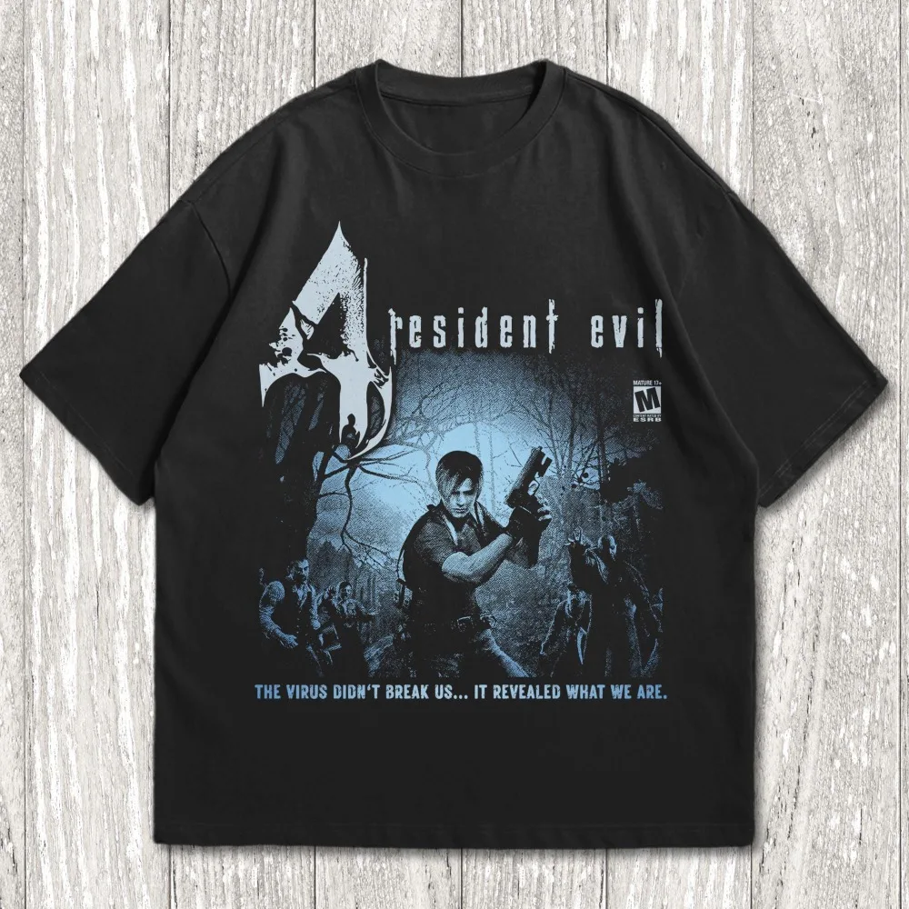 Resident Evil 4, Horror Video Game Movie T-shirt Summer New Men's Casual Y2K T-shirt Suitable for Both Men and Women