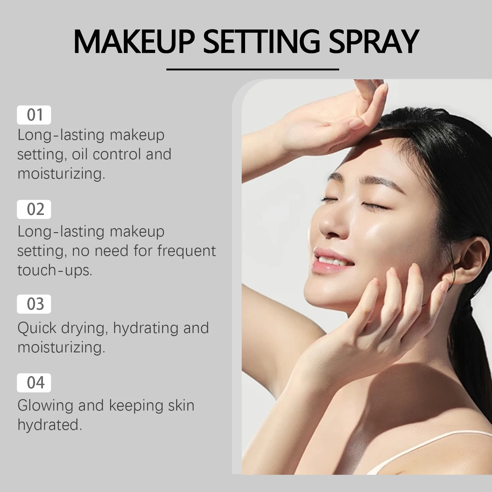 EELHOE 30ml Make-up Setting Spray Blijvend Hydraterend Anti-droogheid Quick Fixer Natuurlijke afwerking Verfrissen Make-up Slot voor alle huid