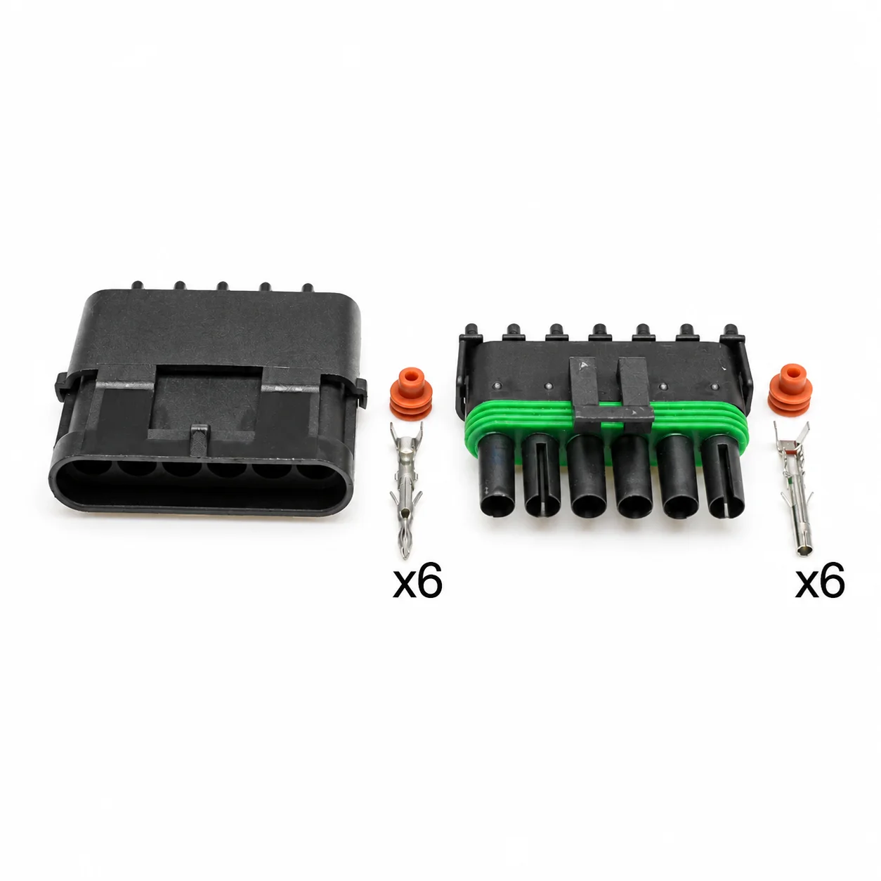 6 Pin Weatherproof Automotive Electrical Connector Plug Kit Male Female Terminals Seals for Car Wire Harness 12010975 12015799
