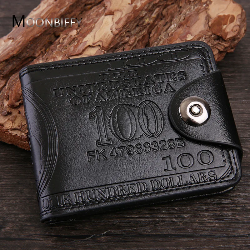 Men Wallet Leather Business Foldable Wallet Luxury Billfold Slim Hipster Credit Card Holders Inserts Coin Purses Vintage Walltes