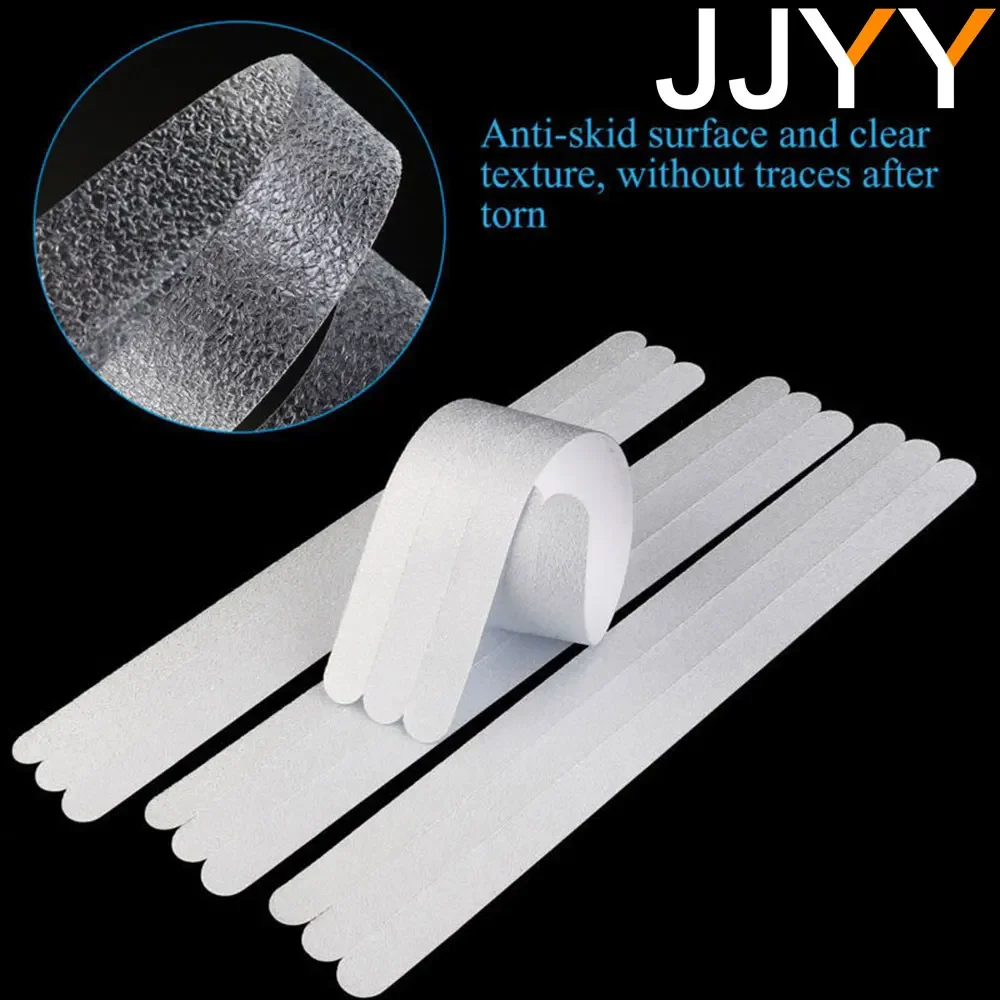 JJYY 6/12/24 Pcs Anti-Slip Bath Grip Stickers - Non-Slip Shower Strips and Safety Tape for Flooring, White for Enhanced Traction