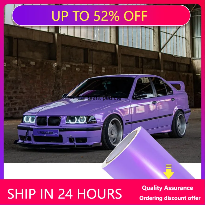 gloss Twin Candy Magic Purple Car Wrap Film Auto Plastic  Auto Plastic Assurance Air passage pattern Stickers Covering Foil Air