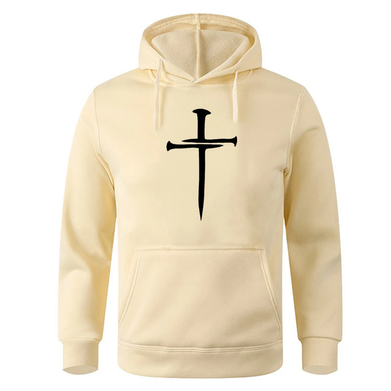 2024 Hip Hop Clothes Christian Cross Pattern Hoodie Peppers Women Men Long Sleeve Fleece Sweatshirt