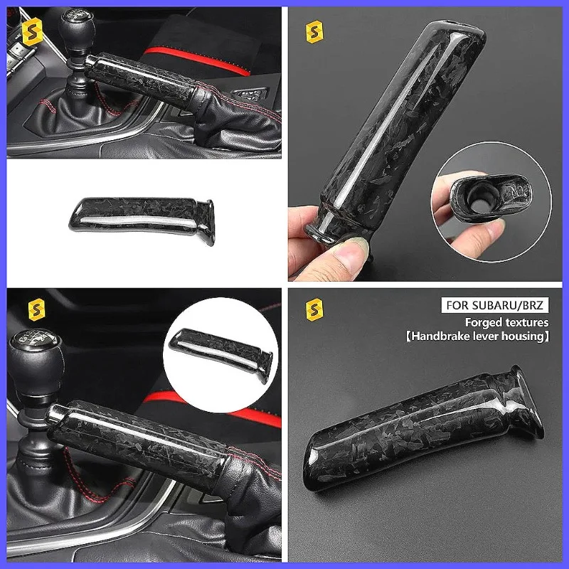 

Forged Carbon Fiber Handbrake Cover Trim for Subaru BRZ for Toyota 86 WRX 2022, Interior Accessories