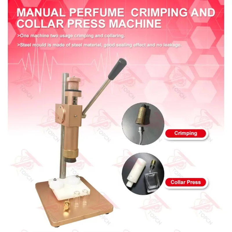 Manual Perfume Glass Bottle Crimping  Machine Capper and Collar Press Packing Aerosol Sprayer Crimper Capping Pressing Equipment