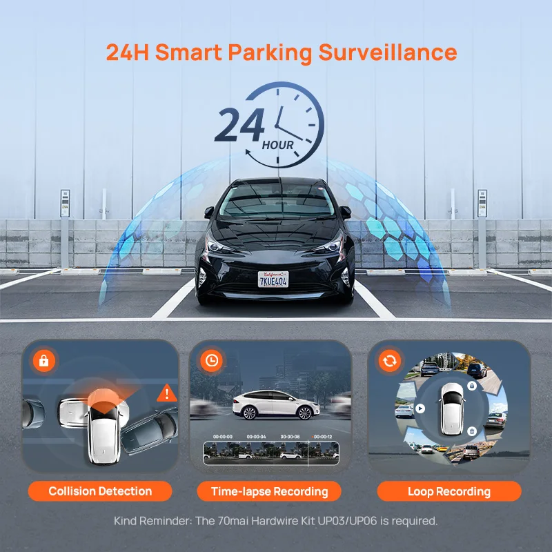 70mai S410 9.35" Dual-Channel 1944P Rearview Camera with Touchscreen