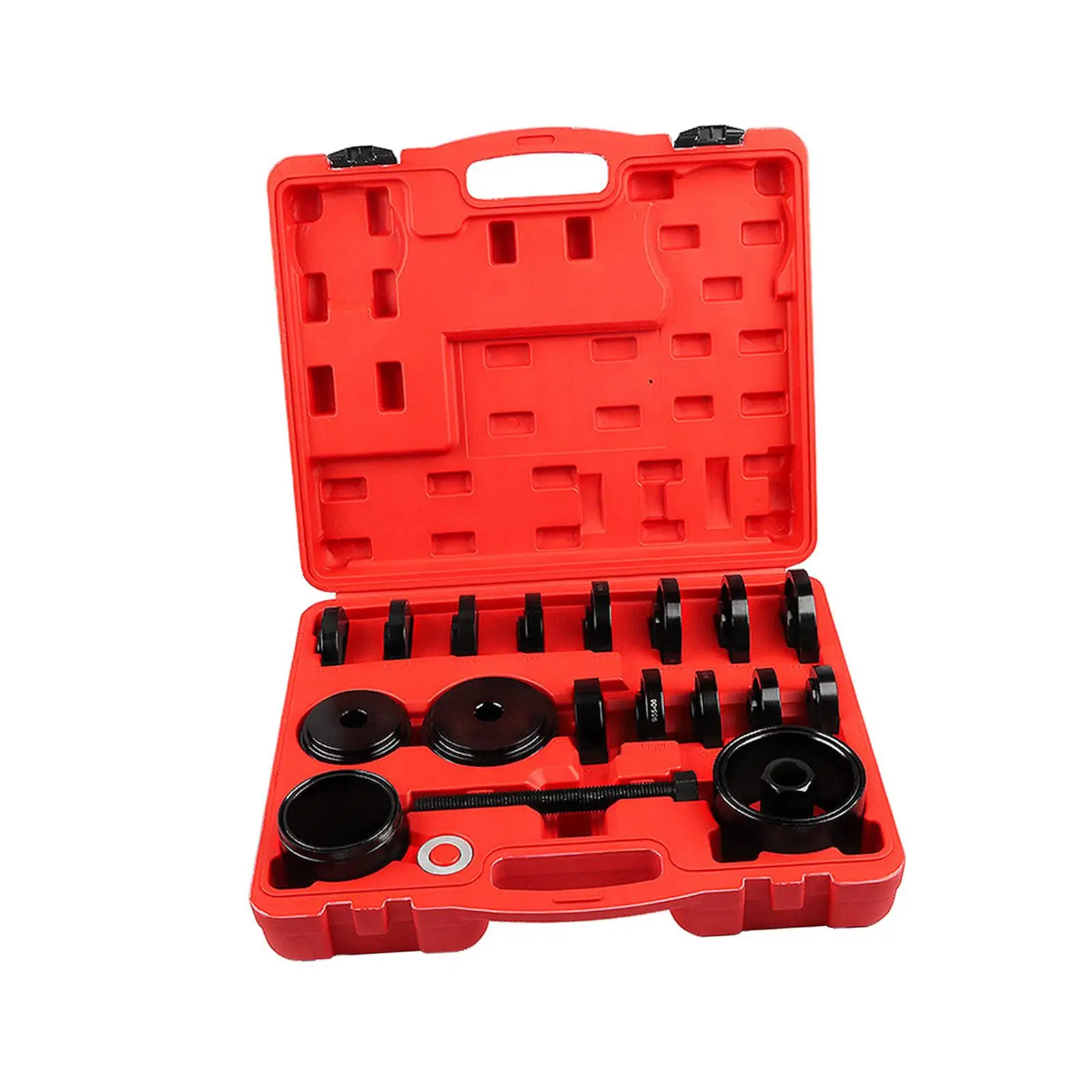 23Pcs Wheel Bearing Press Kit Front Wheel Drive Bearing Removal Tool Universal Storage Case Wheel Bearing Puller Tool Set