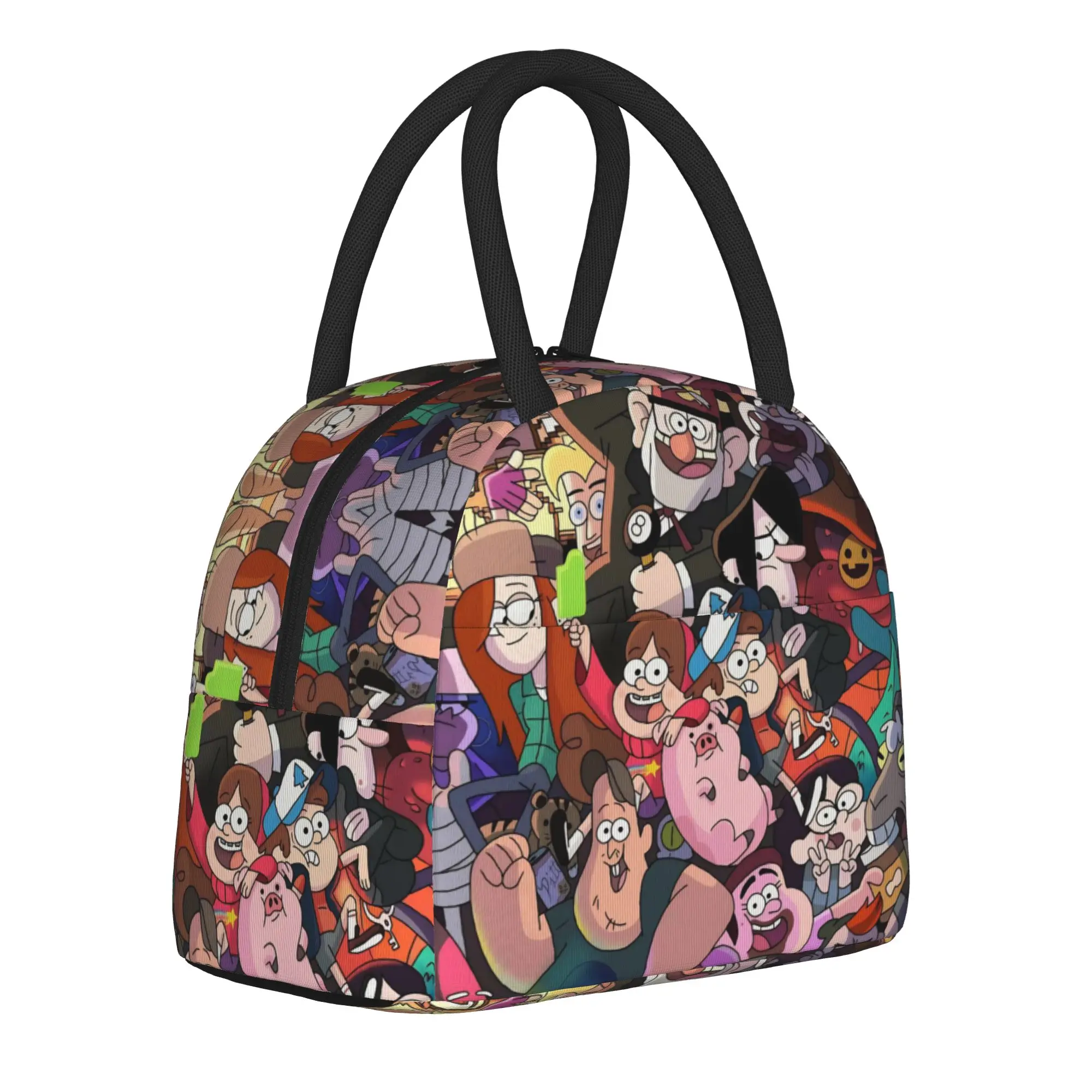 G-Gravity Falls Thermal Insulated Lunch Bags for School  Portable Bento Box Men Women Cooler Thermal Lunch Boxes