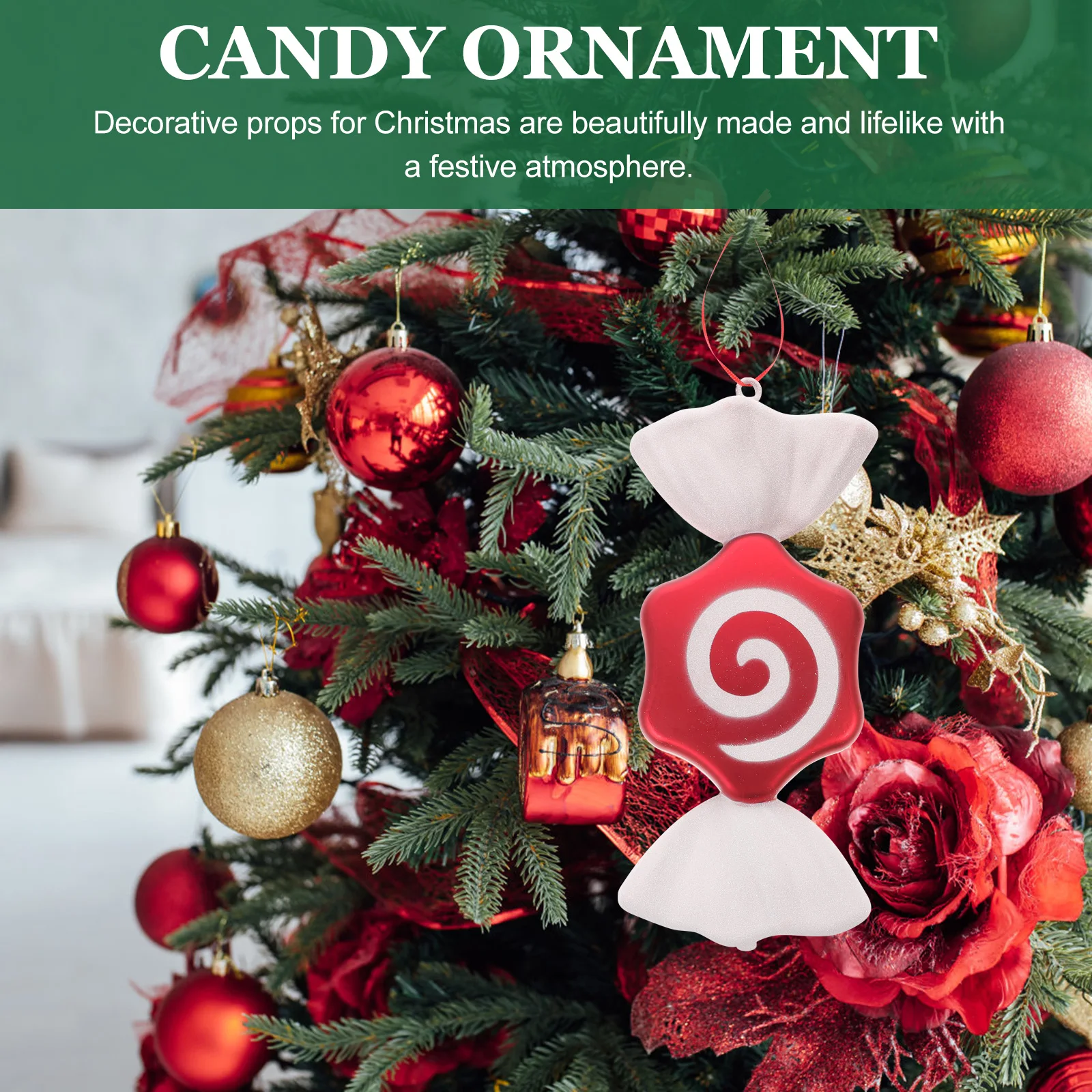 

1pc Christmas naments Plastic Xmas Tree Hanging Decor Home Pendant Holiday Festive Adornment Wall Door Window