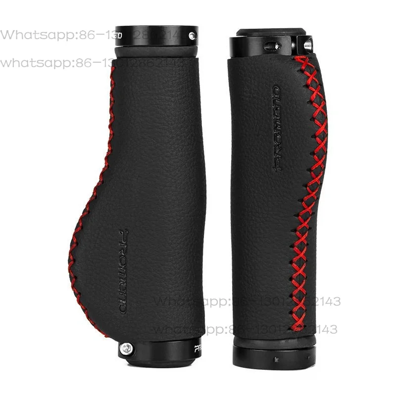 GR-502 Bicycle Handlebar Grips, Microfiber Leather Ergonomic Wavy Lock-On Grips for Mountain Bike Cycling Accessories