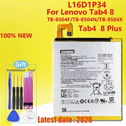 Nouvelle batterie de tablette pour LENOcalculator TAB4 8 TB-8504N TB-8504F TAB4 8 plus / Tb-8704x 4850mAh Tab E10 TB X104 XcommencerL XcommencerF L16D1P34