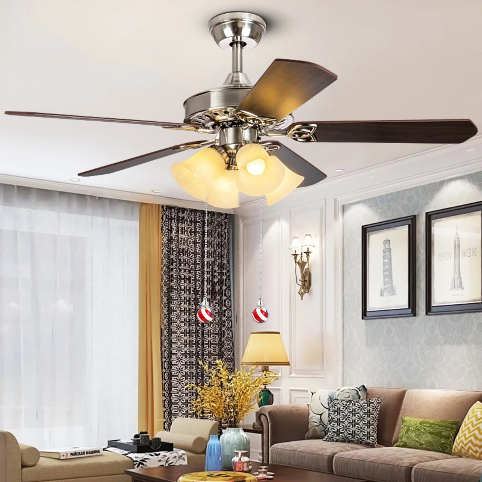 

1Pcs Safe Assured Decorative Lamp Pendants for Ceiling Fan Light Chain Good Texture Fine Workmanship Home Decor Beautiful