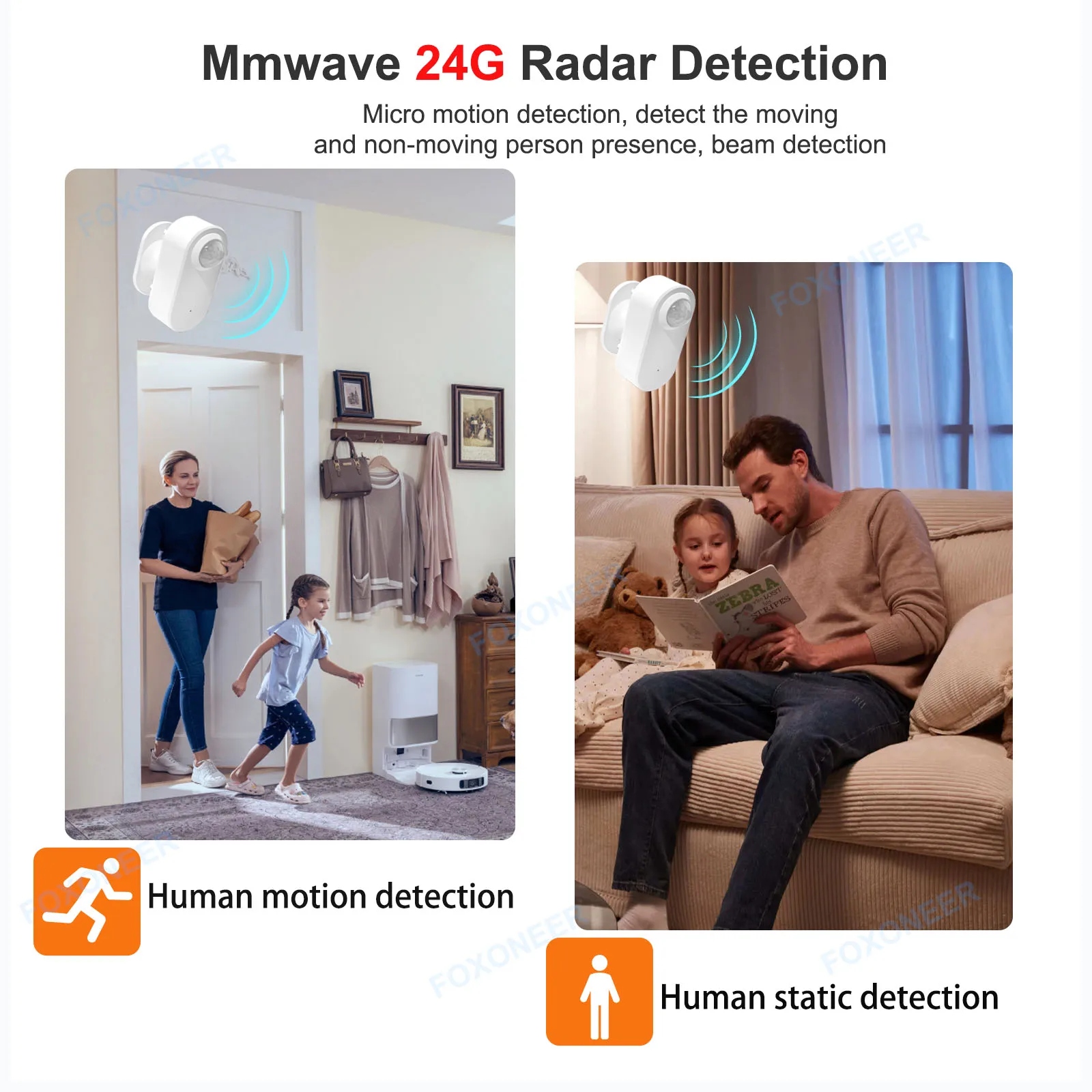 Tuya sensor de presença humana zigbee 24g radar mmwave + pir, detecção de iluminação uso bateria suporte zigbee2mqtt assistente doméstico