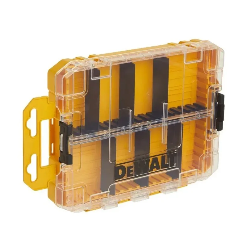 DEWALT Set di custodie medie resistenti - Scatola in plastica trasparente, custodia impilabile multifunzionale DWAN2190