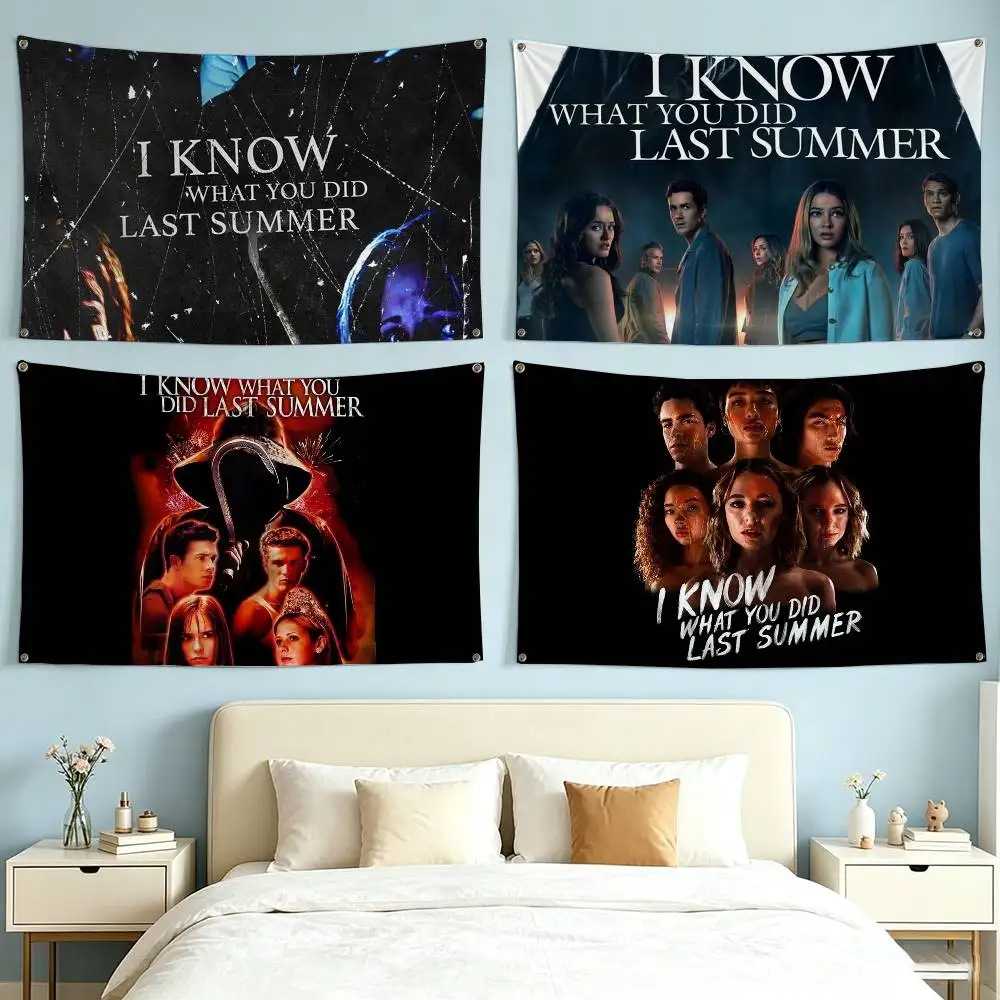 I Know What You Did Last Summer Flags Wall Hanging Tapestry Outdoor Garage Room Decorative flag Background Blanket