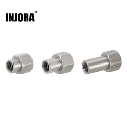 INJORA 4PCS 2/3/5mm M2 Long Wheel Nuts For 1/24 RC Crawler Axial SCX24 AX24 Upgrade Parts