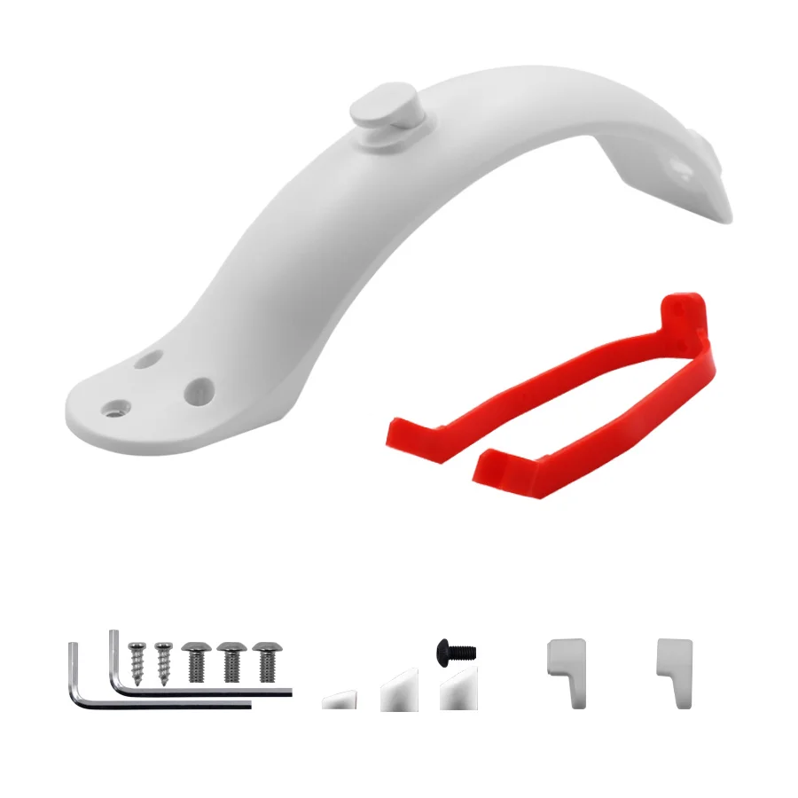 Electric Scooter Mudguard Support Taillight Silicone Fender Hook Brake Stop Lamp Kit For Xiaomi M365 1S Pro Part Red/White/Black