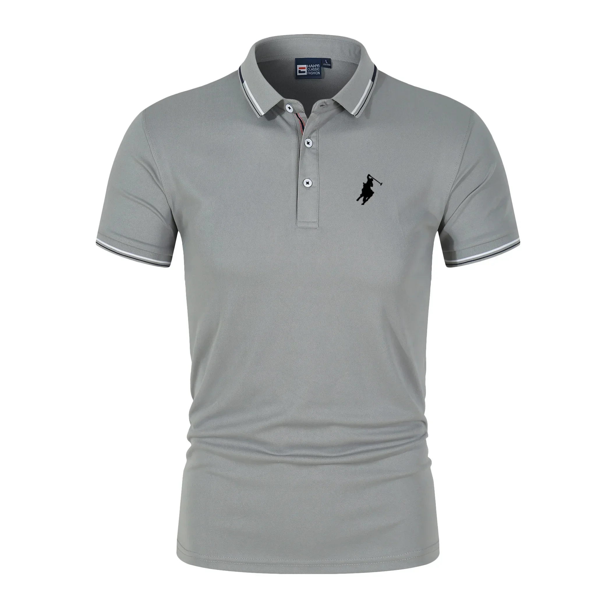 Men Golf Polo Shirt Lapel T-Shirt Short Sleeve Solid Color Fashion Business Casual Pullover Summer Tops Clothing Polo Shirts