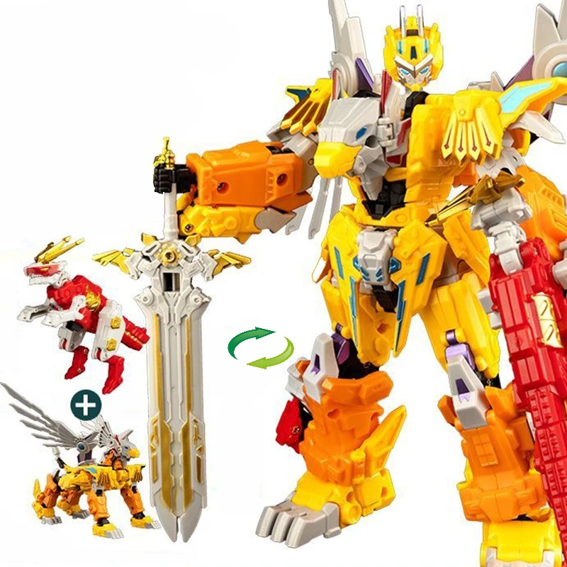 Glory Alliance 6 Transform Combined Robot Action Figures Mech Toy 2IN1 Shapeshifting League 7''/18CM Toy for Boy Kids Gifts