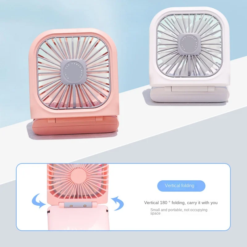 Mini ventola USB ricaricabile portatile portatile muto con collo pieghevole