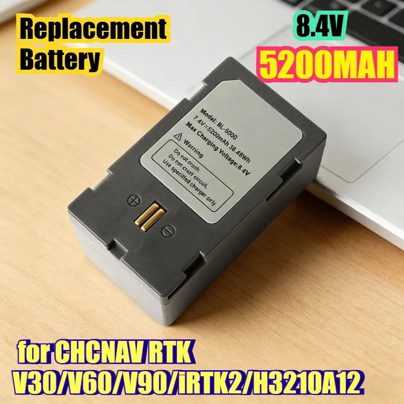 

Аккумулятор повышенной емкости 5200 мАч для CHCNAV RTK V30/V60/V90/iRTK2/H3210A12 - совместим с моделью аккумулятора BL5000