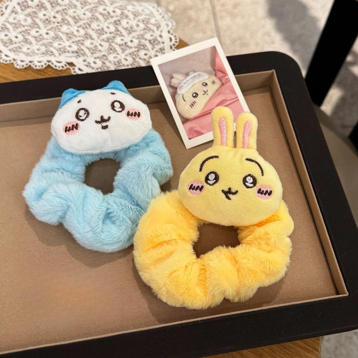 ckw Plüsch-Haargummi Niedlicher Usagi Hachiware Chii Cartoon-Haargummi Kawaii Elastisches Haar-Accessoire – Detail 5