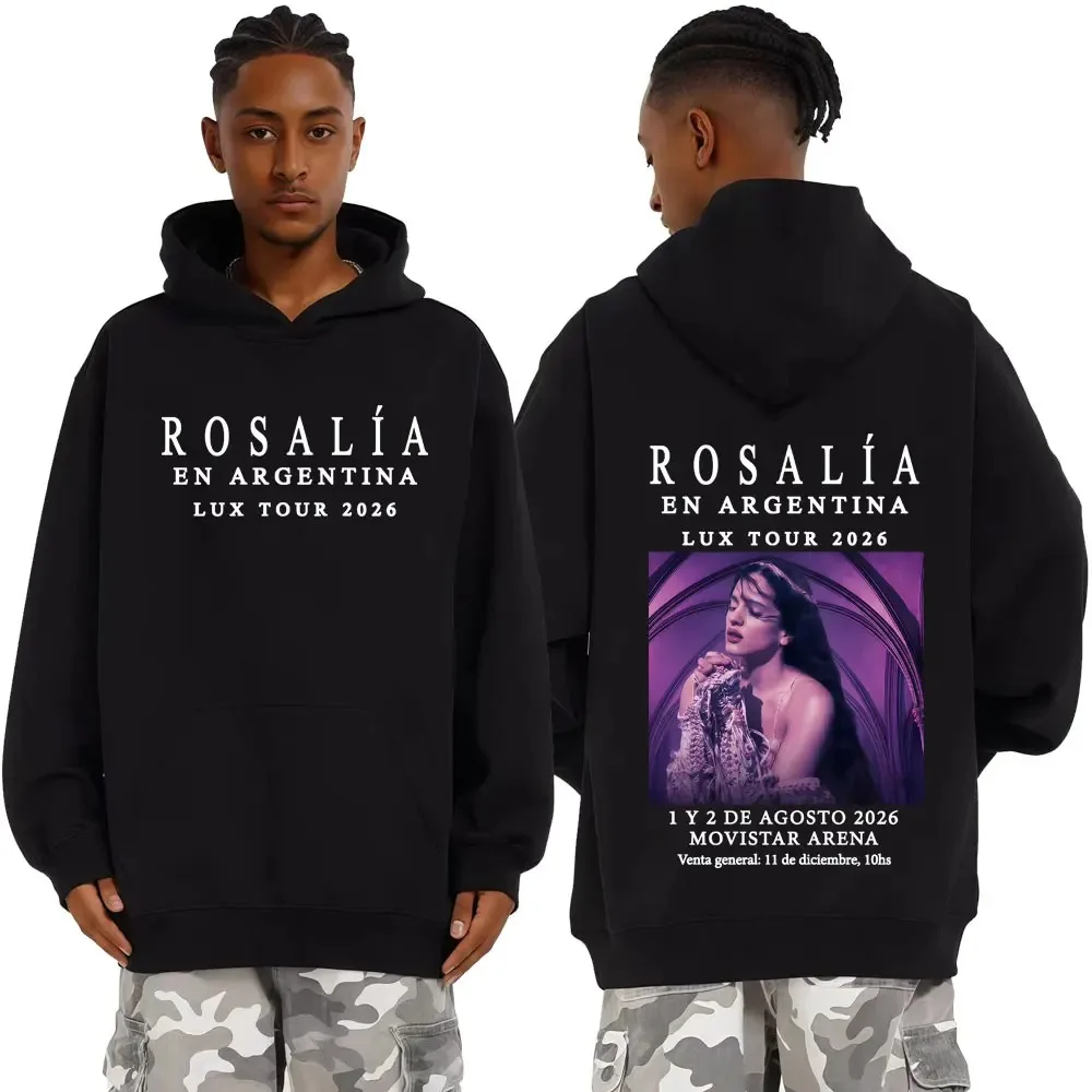 

Толстовки с рисунком Singer Rosalia En Argentina Lux Tour 2026, большие размеры, высокое качество, горячий продукт, унисекс, флис, теплый, мягкий, удобный