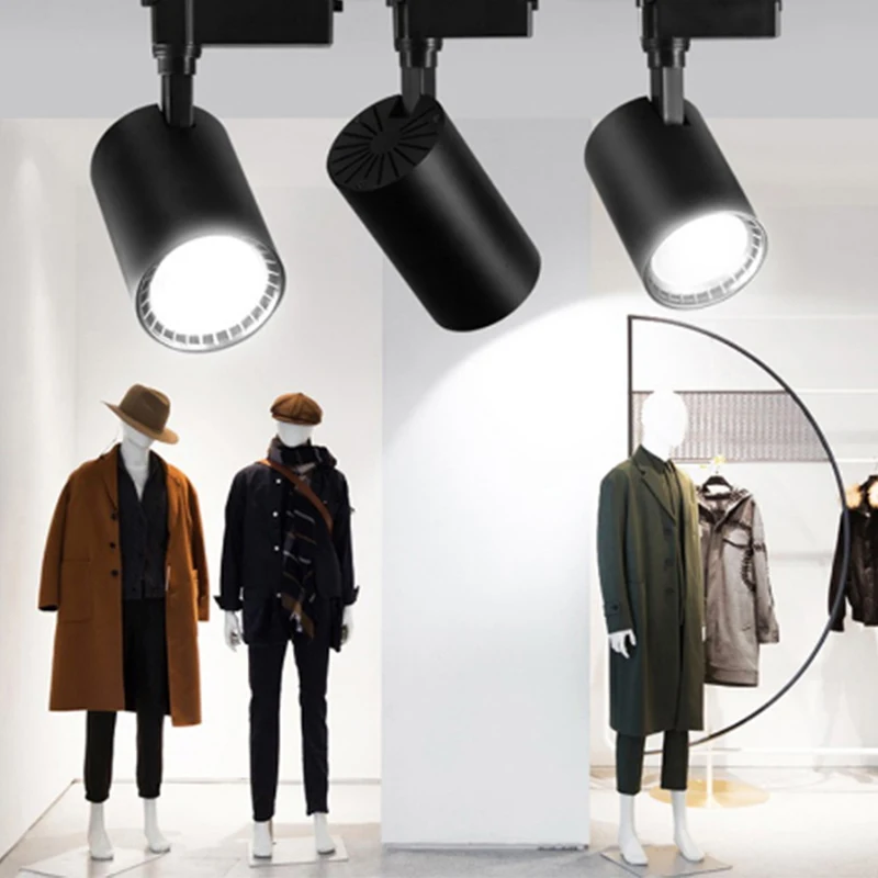 Track Light LED 3 Color COB Spot Led Light Stripe Lighting Set Rail Systems Ceiling Spots Wall Lamp for Kitchen Home Decor 220V