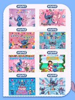 Disney Cartoon Lilo & Stitch Photography Background Personalized Name Children's Birthday Decoration Party Supplies 150 x 100CM
