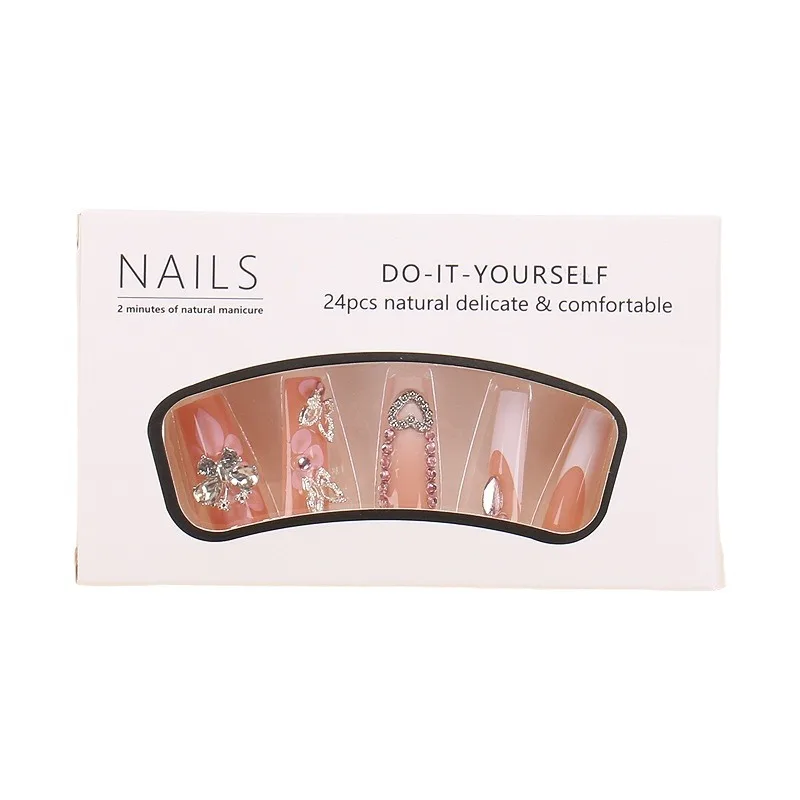 

Pile diamond manicure tablets Sweet Spice Girl fake nails Diamond wearing nail summer new products