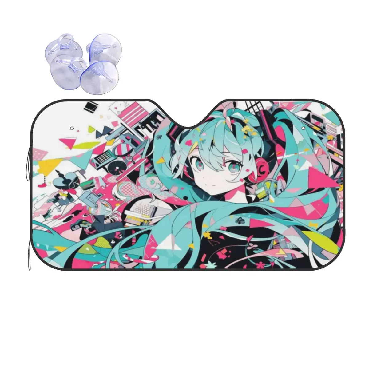 

Hatsune Miku Windshield Sunshade Awesome Car Front Windshield 70x130cm Sunshade Visor Solar Protect