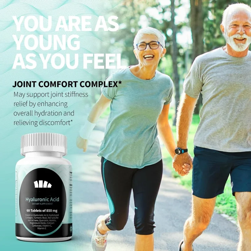 Hyaluronic Acid, Biological Cell Collagen, and MSM Capsules - Skin Moisturizing, Joint Lubrication Support