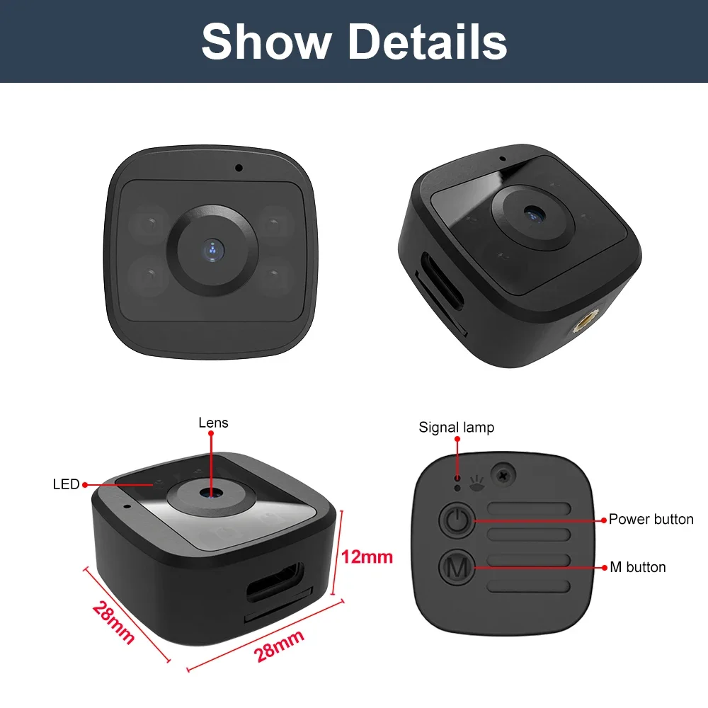 WK15 Mini Camera Wireless WiFi Baby Monitor Indoor Safety Security Surveillance HD Night Vision Camera IP Camera Recorder
