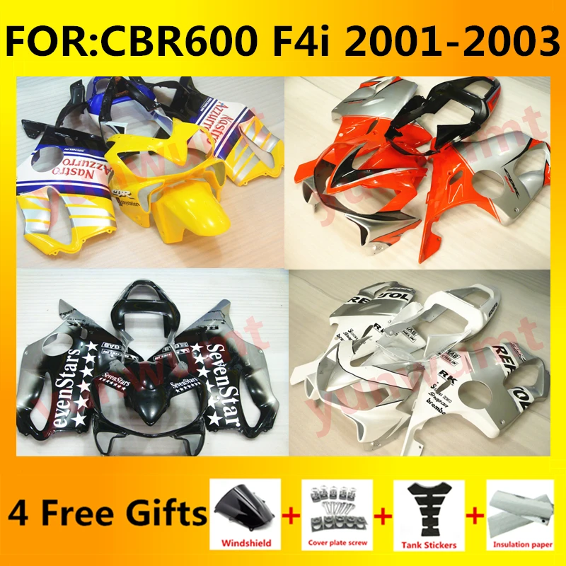 for CBR600 CBR F4i 2001 - 2003 Motorcycle full bodywork Fairing kit fit CBR600F4i 01 02 03 Fairings CBR 600 2002 Plastic zxmt