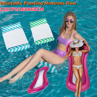 Outdoor Foldable Water Hammock Inflatable Floating Mattress Summer Lounge Chair Bed For Beach Swimming Pool Party Accessary