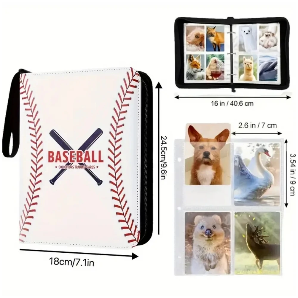 Baseball Card Binder with Sleeves 400 Pockets, Gifts for Baseball Card Collector, Trading Card Holder Compatible with Topps Card