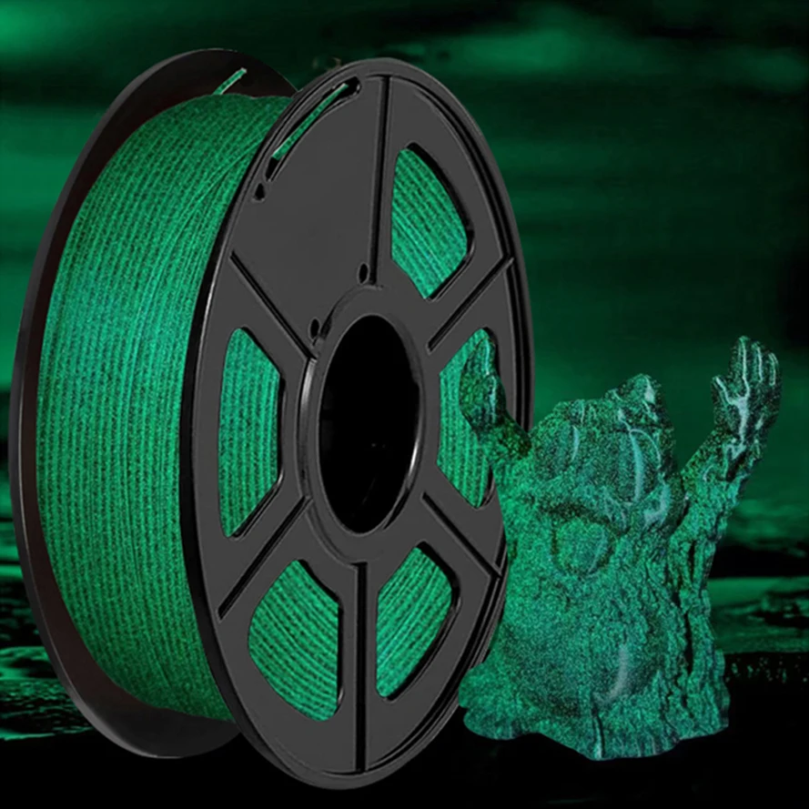 1.75mm Luminous Crystal Blue 250g 500g 1Kg 3D Printer Filament Sparkle Shining Printing Glittering Noctilucent Green PLA Shiny