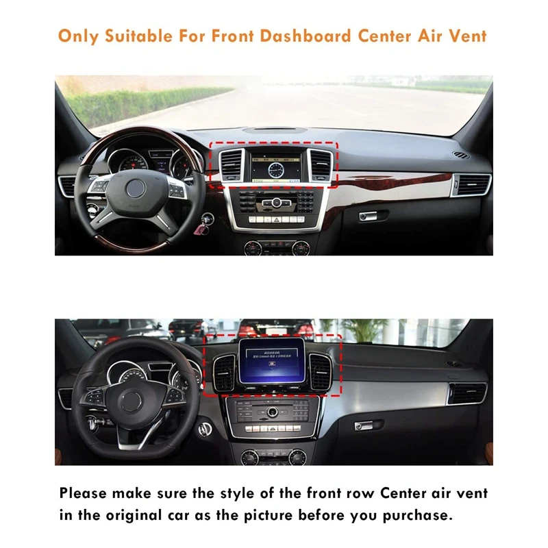 2X per Mercedes Benz Front Center Air Vent Tabs , Row Air Grille Tabs riparazione Clip per W166 X166 Gl Gls Ml Gle Class