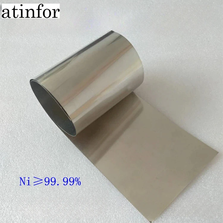 atinfor High Purity 0.01mm-1mm Nickel Foil Roll Ni 99.9% for Scientific Research Experiments