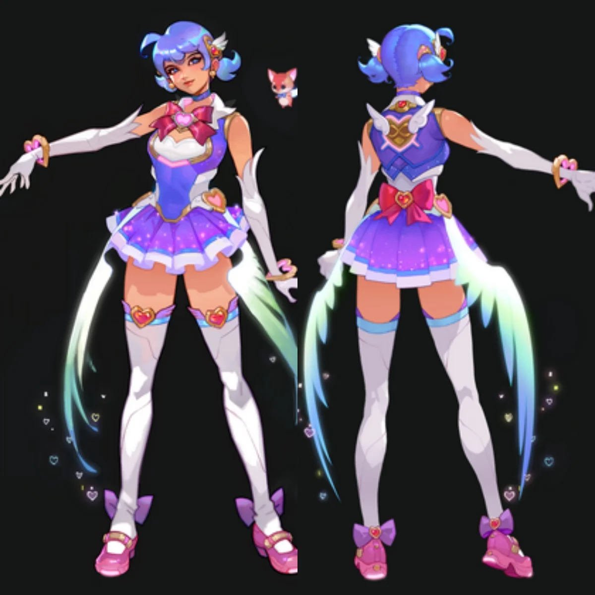 Peruka Irelia H Store Magical Girl Kiriko z O W, peruka cosplay Kiriko, peruka wstępnie stylizowana