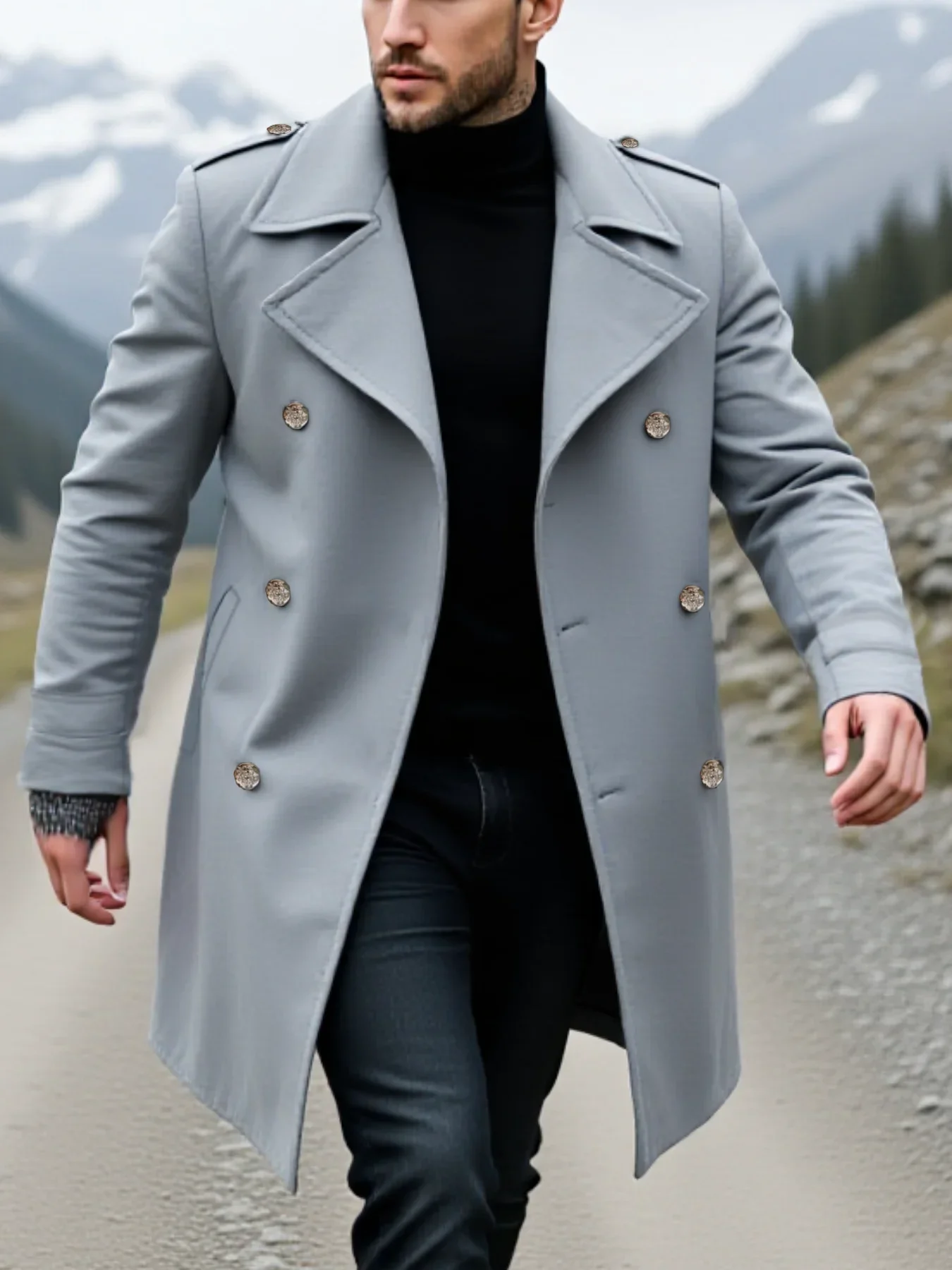 Winter Men’s Solid Ocercoat: Double-Breasted Jacket In Woolenen Fabric, Thickened Lining For Ultimate Warmth – New Arrival Coats 3 Winter Men's Solid Ocercoat: Double-Breasted Jacket In Woolenen Fabric, Thickened Lining For Ultimate Warmth - New Arrival Coats 3