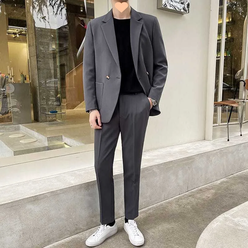 Veste Slim Fit pour Homme, Costume Design Décontracté, 6860