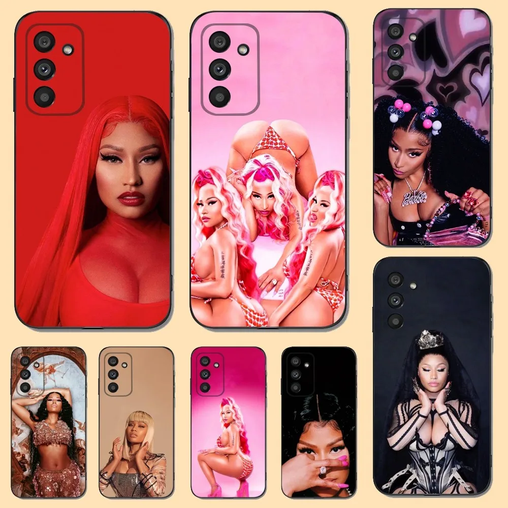 Hot Singer N-Nicki M-Minaj Phone Case For Samsung S23,22,21FE 20,10lite 9,8,5plus 6,7edge Note20,20ultra Black Silicone