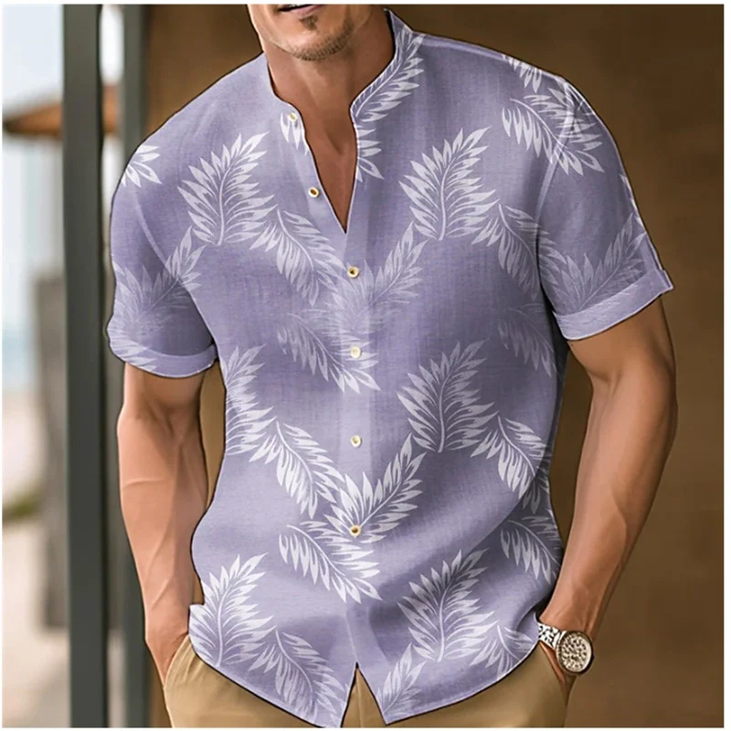 6 -color men's shirt printed men's shirt explosion model spring and summer lapel button button long -sleeved clothing shirt 5XL