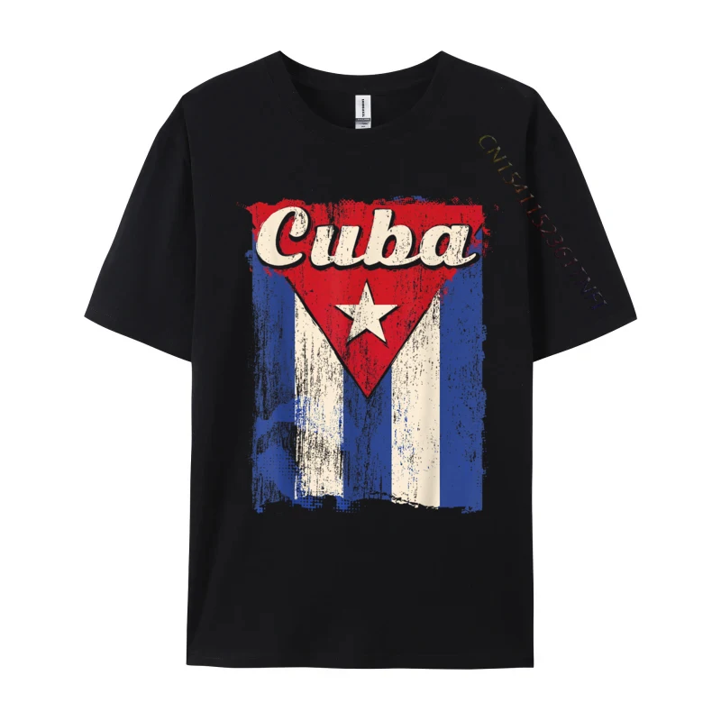 

Cuban Flag Cuba Bandera Cubana Patriotic Custom Men 2024 Popular Printed Tops Shirt Cotton T-Shirt Unique Tops Shirt