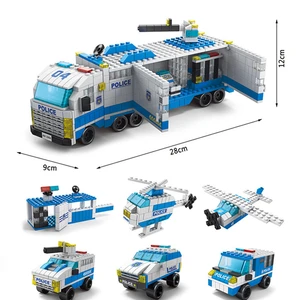 Polizeiauto -Bausteine Sets, Feuerwehrtechnik, Mini -Lader -LKW, klassische Modellsteine, Stadtspielzeug, neu 10 Hauptverkäufe Old Toy Truck - №9