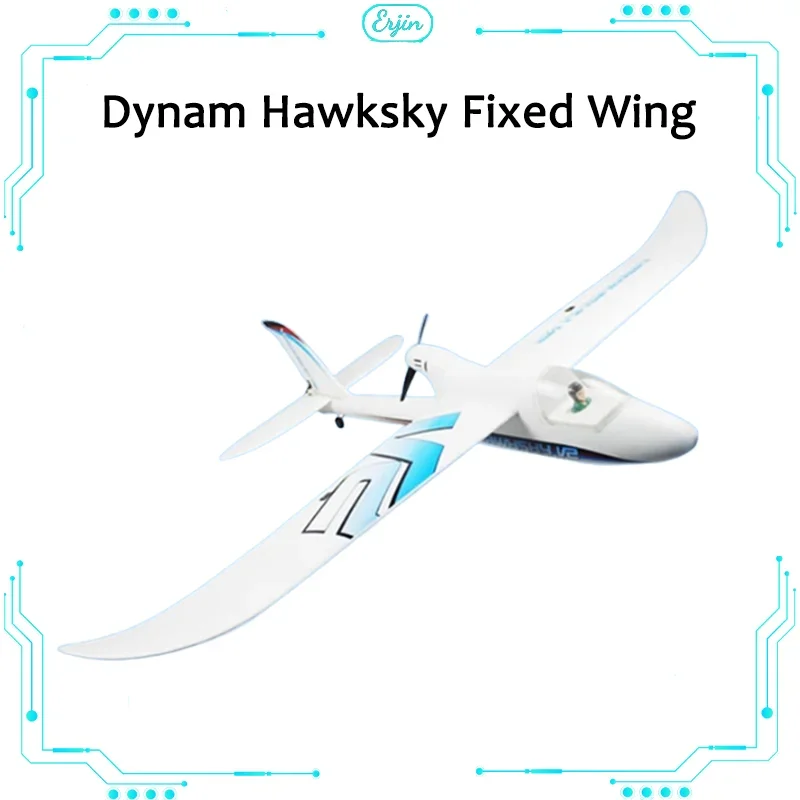 Dynam-hawksky, principiante en el campo de los aviones de ala fija, es un Control remoto Lcd inteligente para dynaman Hawksky