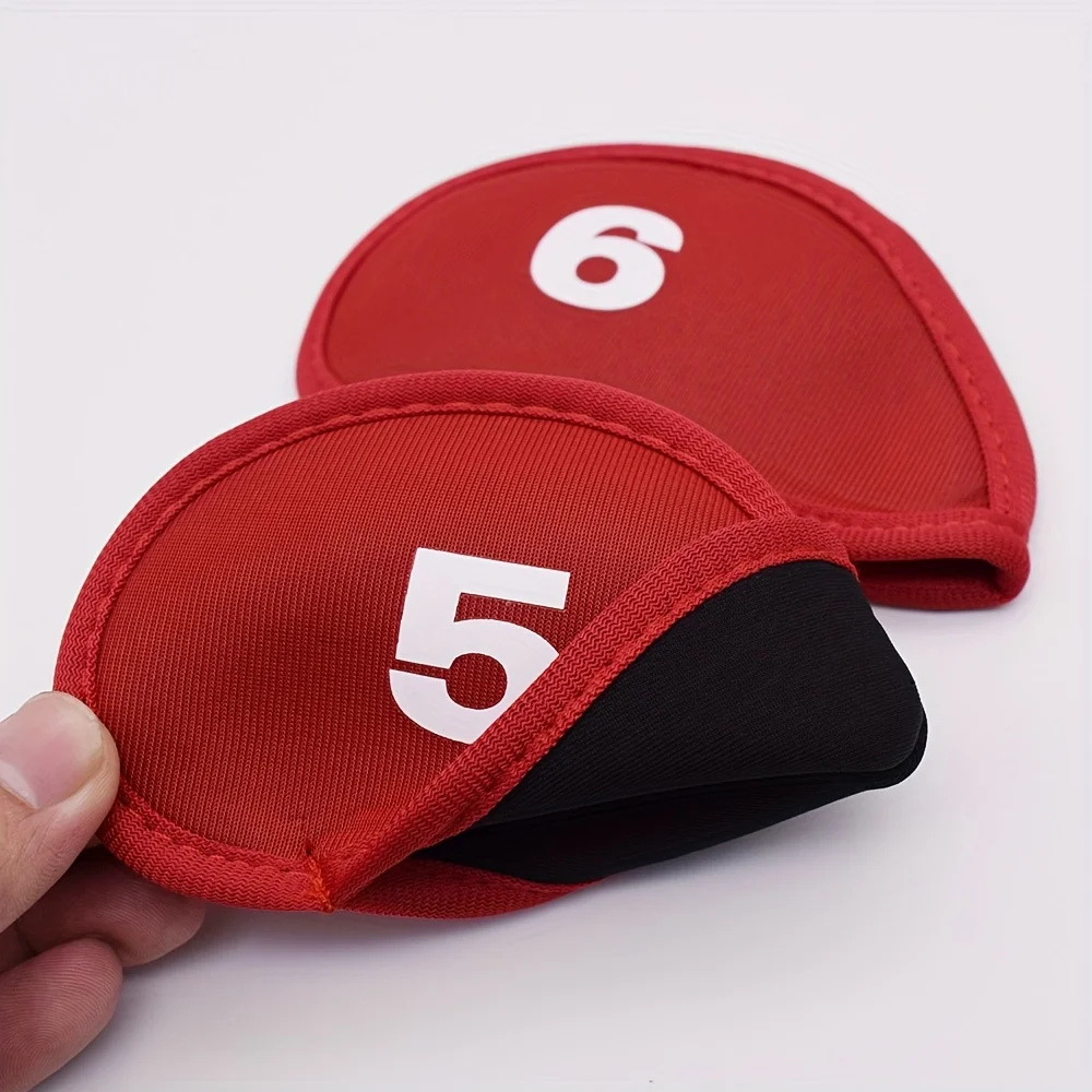 10Pcs Portable Golf Club Iron Head Covers Protector Golfs Head Cover Set Headcover Protector Golf Supplies