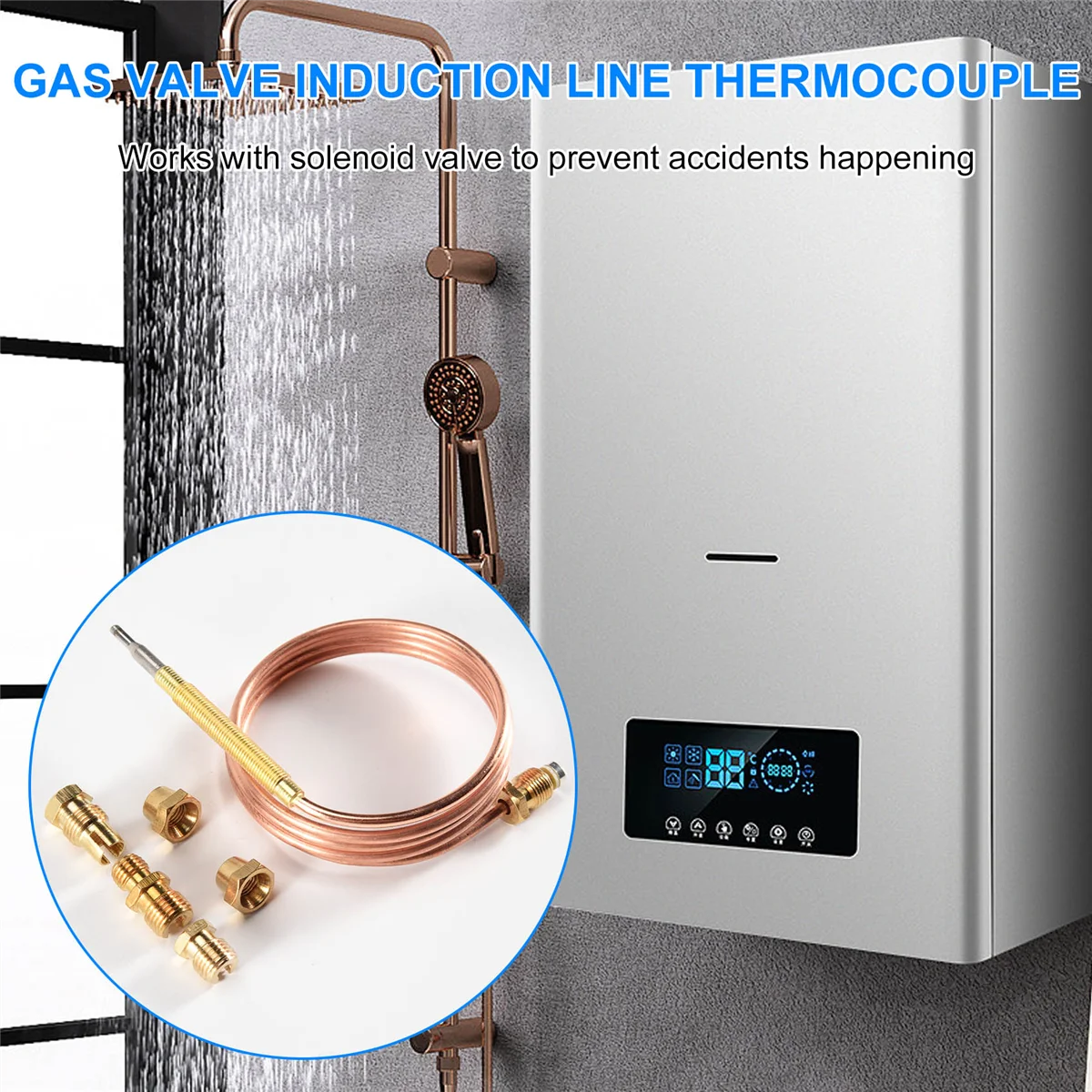 Kit termocoppia universale per fornello a Gas da 900Mm M6X0.75 con dadi rovesciati (cinque) termocoppia di ricambio