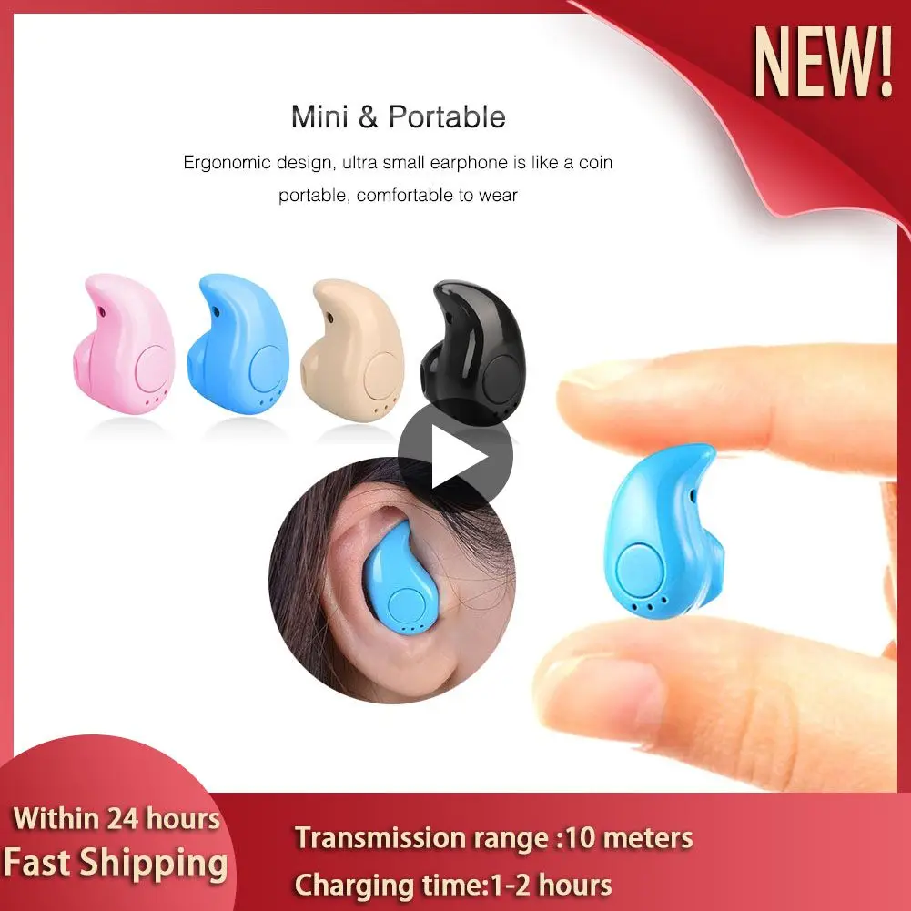 Wireless Mini In-ear Earphone Hands Free Headphones bluetooth-compatible Stereo Auriculares Earbuds Bass Headset For